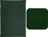 MSV Douche anti-slip mat en droogloop mat - Sevilla badkamer set - rubber/microvezel - donkergroen