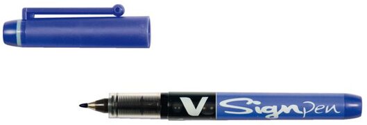 Pilot V Sign Fineliner Blauw 12 Stuks