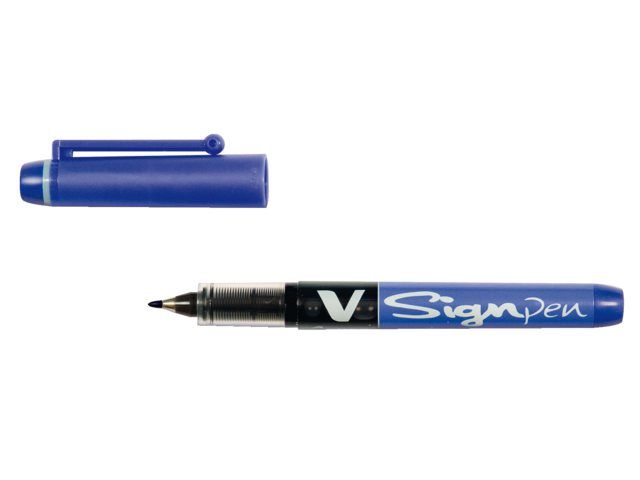Pilot V Sign Fineliner - Blauw - 12 Stuks