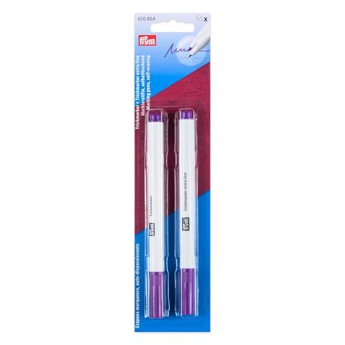 Prym 610854 Trickmarkers, zelfuitwisende set, stofmarkers voor naaien, quilten en kleermakers, standaard & extra fijn voor het nauwkeurig markeren van stoffen