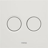Wisa Luga bedieningsplaat kunststof pneumatisch 16x16cm met dualflush wit 8050419601