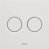 Wisa Luga bedieningsplaat kunststof pneumatisch 16x16cm met dualflush wit 8050419601