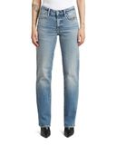 G-Star Raw Jean droit 5 poches G-Low pour femme, couleur bleu (Faded Blue Halite), profondeur délavée moyenne, taille 25 W/32 L