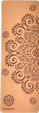 Samarali Yogamat Kurk & Natuurlijk Rubber – Antislip Eco Yoga Mat – 183 x 61 x 0,4 cm – Inclusief Draagriem – Fitness & Pilates Mat – Moon Eclipse Design - Milieuvriendelijk - Antimicrobieel