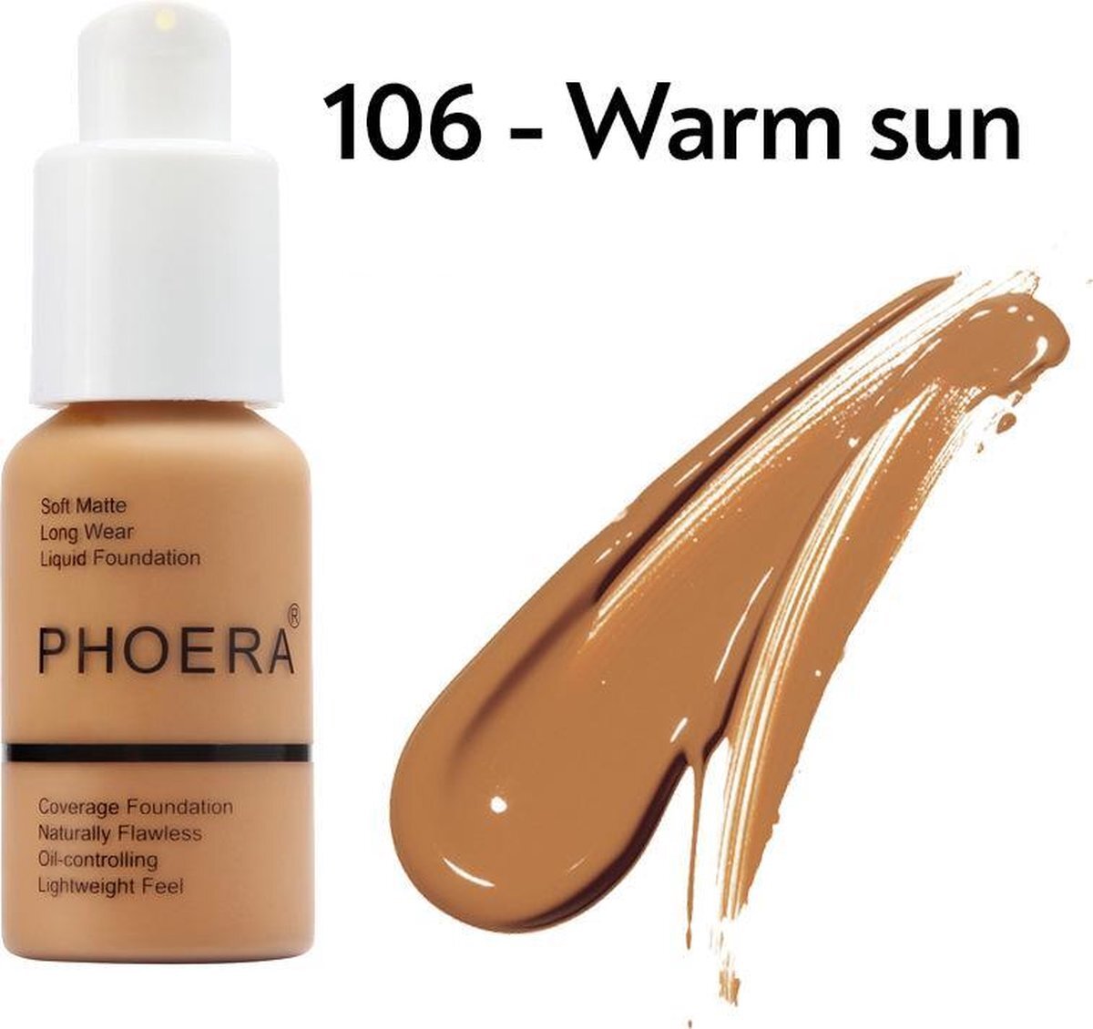 Phoera PHOERA™ Full Coverage Foundation - 106 - Warm Sun