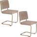 Zuiver Ridge Kink Soft Stoel Beige - Set van 2