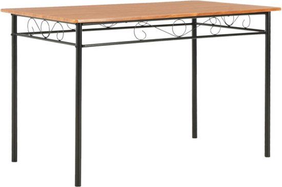 vidaXL Eettafel 120x70x75 cm MDF Bruin
