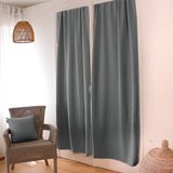HomeMaison Verduisterend deurgordijn Lichtgrijs Polyester