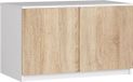 Sans marque Extension de placard avec armoire de plafond pour espace de rangement supplémentaire Blanc/Chêne Sonoma