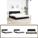 vidaXL Bedframe Hanko Stof Zwart 180x200 cm