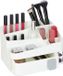 Merkloos Relaxdays Cosmetica Organizer - 18 Vakken - Met Lade - Voor Lippenstift - Nagellak - Wit