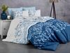 L'Essentiel Linge de Maison Parure de lit - 1 housse de couette 220 x 240 cm + 2 taies d'oreiller 60 x 60 cm - 100% coton renforcé - Bleu