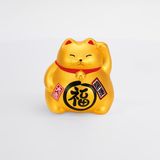 Tokyo Design Studio Lucky Cat Maneki Neko Figurine - Gold - 9cm