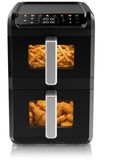 Arendo Heißluftfritteuse Doppelkammer 2700W Schwarz