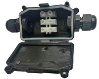 Pro Elec PEL01159 Waterdichte Aansluitdoos met klemmenblok, Zwart, IP65