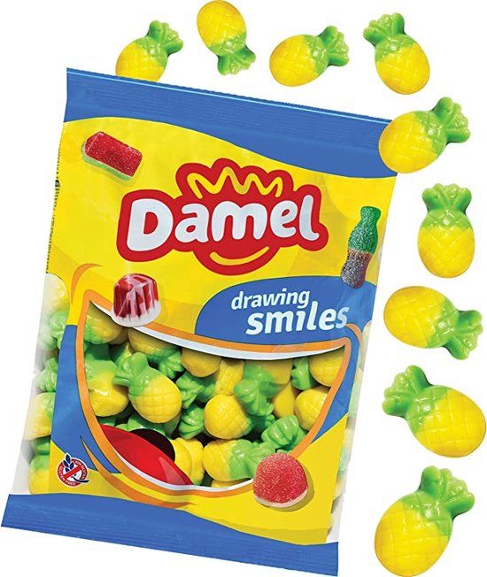 Damel Schepsnoep - Pineapples - Ananas - 1 KG - Zachte Snoep
