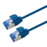 ROLINE Patchkabel Kat.6A (Class EA) S/FTP (PiMF) , LSOH, PoE, blauw, 1 m
