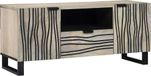 Maison Exclusive - Meuble TV, dimensions 105 x 33 x 46 cm, blanc, en panneau de particules