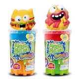 CRAZE Magic Slime Yummies Set van 2 kinderslijm in neonkleuren met verschillende lollyfiguren, 2 x 85 ml blikje, kinderslijm, kleurrijk zonder resten