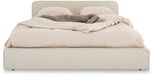 IDIMEX Gestoffeerd bed MARINI 140x200 cm met lattenbodem – crèmewit