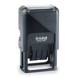 Trodat Printy B4750L2 Datumstempel betalen de naamstempel, blauwe tekst, datum in rood, automatische inkt, navulbaar, afdrukformaat 41 x 24 mm, zwart