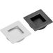 Gedotec Poignée coquille DIANA en métal, carrée 40 x 40 mm, noir mat