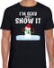 Bellatio Decorations Foute humor Kerst trui t-shirt - Sexy sneeuwpop - voor heren - zwart L