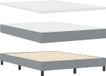 vidaXL Boxspring bed met hoofdeinde Lichtgrijs Stof 200 x 140 cm