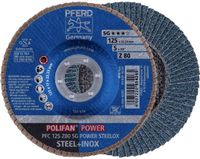 PFERD TOOLS 67788126 PFC 125 Z 80 SG POWER STEELOX Lamellenschijf Diameter 125 mm Boordiameter 22.23 mm Korrelgrootte (num) 80 RVS, Staal 10 stuk(s)