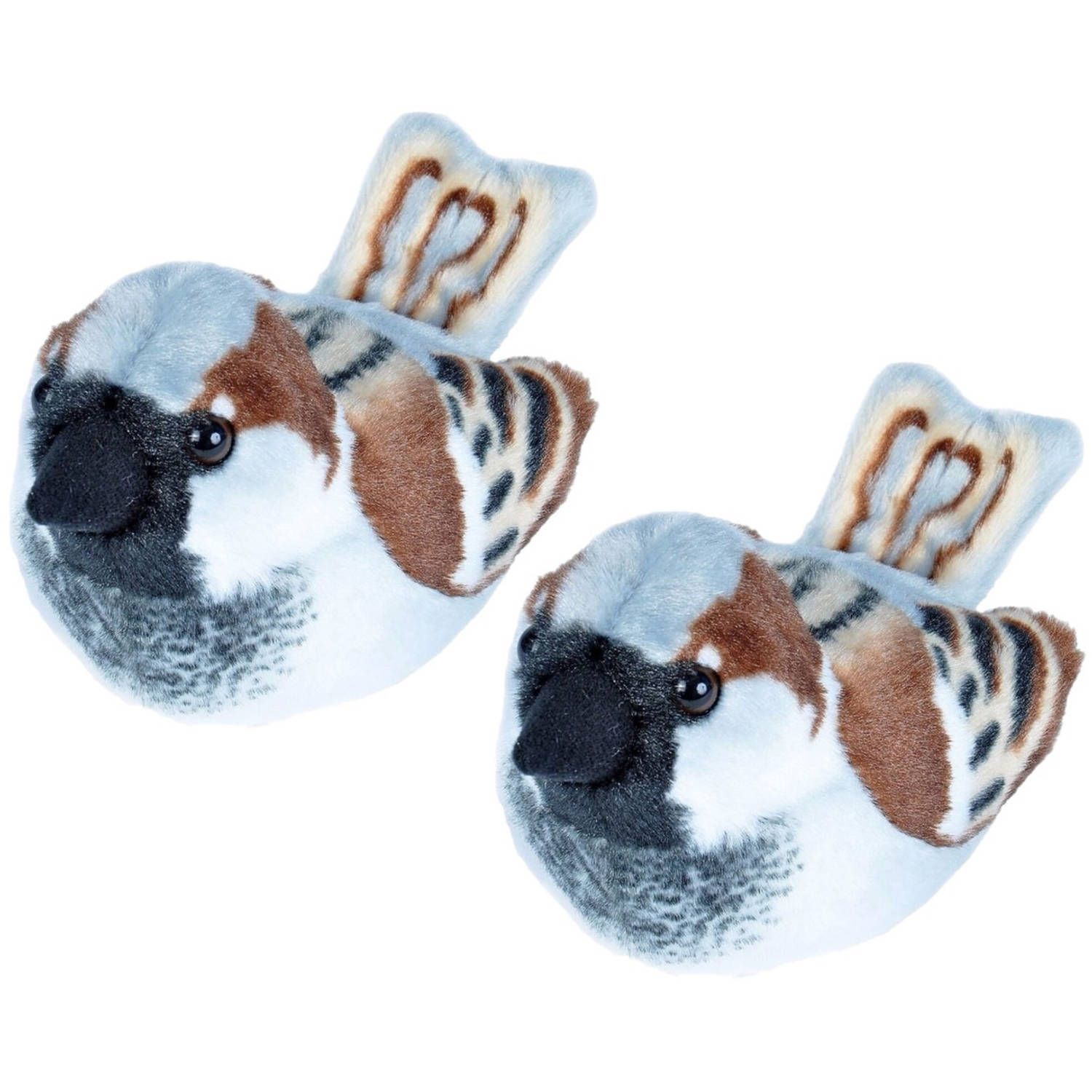 Wild Republic Huismus Vogel Knuffel - 14 cm - 2 Stuks