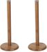 Gerimport Keukenrolhouder - 2x - Bamboe Hout - Staand Model - Lichtbruin