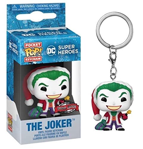 Funko POP Keychain: DC Holiday- Joker(WMT)