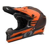 O'NEAL Mountainbike-helm, MTB downhill, veiligheidsnorm EN1078, ventilatieopeningen voor luchtstroom en koeling, ABS-buitenschaal, Fury Helmet Stage V.23, volwassenen, zwart/oranje, maat L