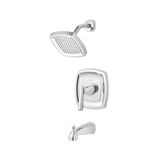 American Standard Edgemere Tub Trim Kit met waterbesparende douchekop en cartridge, gepolijst chroom