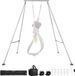VEVOR Yoga Stand Frame Swing Stand met Max. 140,6 Kg Draagvermogen, Optrekstandaard met Driehoekige Structuur, Aerial Silk Stand met In Hoogte Verstelbare Poten Van Aluminium Frame, Aerial Yoga