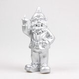 Stoobz F*ck You tuinkabouter Zilver Polyresin 31 cm