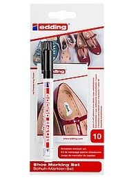 Edding 8408 - Permanente marker - zwart, wit, rood