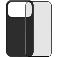 BlueBuilt Back Cover iPhone 17 Pro Zwart + BlueBuilt iPhone 17 Pro Screenprotector Glas