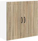 vidaXL Wandkast LUCCA Sonoma Eiken 80 x 31 x 80 cm Bewerkt hout