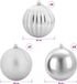 vidaXL Set de boules de Noël - XXL - 4 pièces - Argent - Ø 20 cm - Plastique