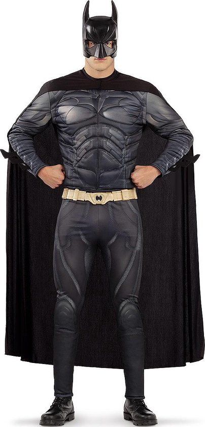 FUNIDELIA Batman Kostuum Mannen The Dark Knight - Maat XL - Zwart