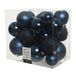 Decoris Kerstballen - 26x st - donkerblauw - 6-8-10 cm - kunststof - kerstversiering