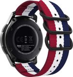 Strap-it Nylon gesp smartwatch bandje - rood/wit/blauw