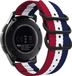 Strap-it Nylon gesp smartwatch bandje - rood/wit/blauw
