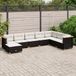 Maison Exclusive - Salon de jardin 8 pièces avec coussins, rotin synthétique noir
