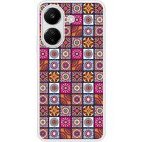 Xiaomi Redmi 13C Patchwork mandala Verstevigd hoesje met sublimatie bedrukking