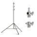 NEEWER Lichtstatief van roestvrij staal, 2,2 m, robuust, met gevoerde veer, met universele schroefadapter van 1/4 inch tot 3/8 inch