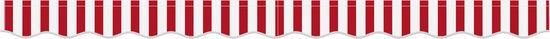 vidaXL - Vervangende volant voor 2,5 m rood en wit gestreept polyester