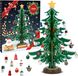 oCreon Adventskalender Mini houten kerstboom met 24 hangers Kerstboom van hout DIY met 24 ornamenten