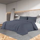 vidaXL Dekbedovertrekset lichtgewicht 200x200 cm microvezel antraciet